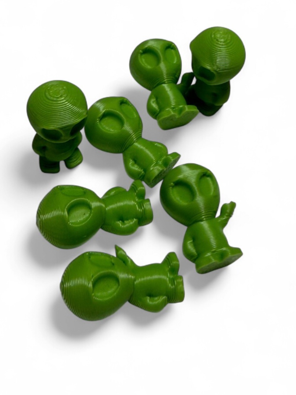 35pc Mini Alien Figurines 3D Printed Green Tiny Space Martians Desk Prank Toy Lo